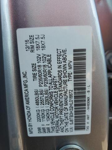 Photo 12 VIN: 5J8TB3H32HL016672 - ACURA RDX 