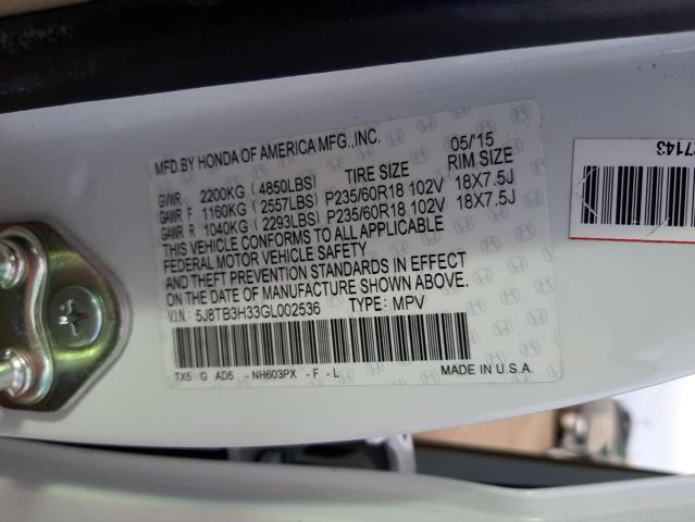 Photo 9 VIN: 5J8TB3H33GL002536 - ACURA RDX 