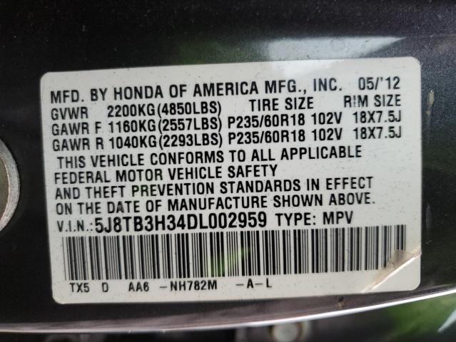 Photo 13 VIN: 5J8TB3H34DL002959 - ACURA RDX 