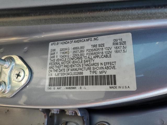 Photo 11 VIN: 5J8TB3H34GL002688 - ACURA RDX 