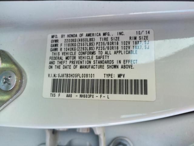 Photo 9 VIN: 5J8TB3H35FL009101 - ACURA RDX 