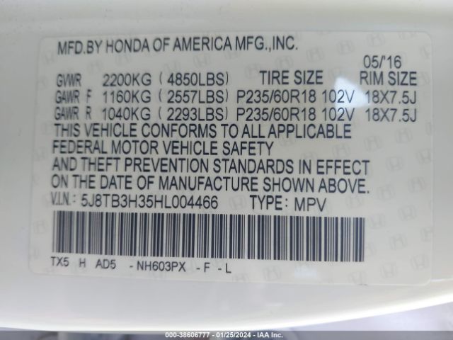 Photo 8 VIN: 5J8TB3H35HL004466 - ACURA RDX 