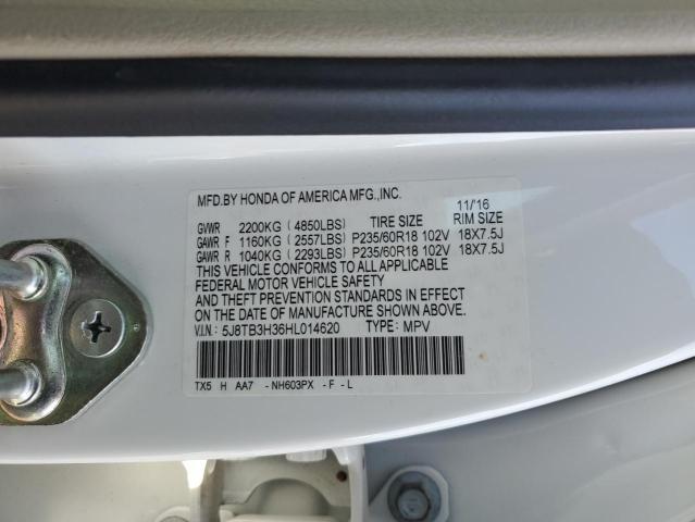 Photo 12 VIN: 5J8TB3H36HL014620 - ACURA RDX 