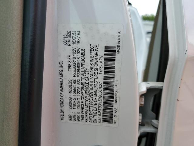 Photo 12 VIN: 5J8TB3H37GL007027 - ACURA RDX 