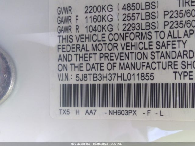 Photo 8 VIN: 5J8TB3H37HL011855 - ACURA RDX 