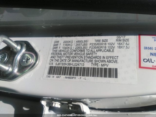 Photo 8 VIN: 5J8TB3H38HL024713 - ACURA RDX 