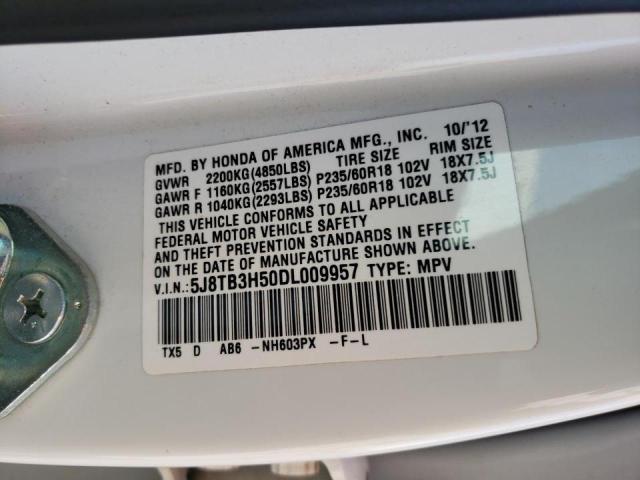 Photo 9 VIN: 5J8TB3H50DL009957 - ACURA RDX TECHNO 