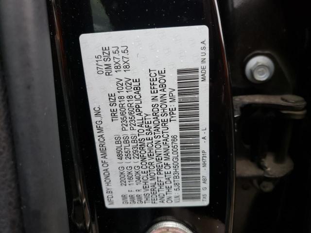 Photo 12 VIN: 5J8TB3H50GL005766 - ACURA RDX TECHNO 