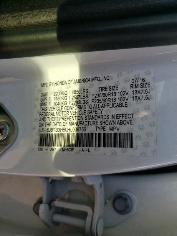 Photo 9 VIN: 5J8TB3H50HL006756 - ACURA RDX TECHNO 