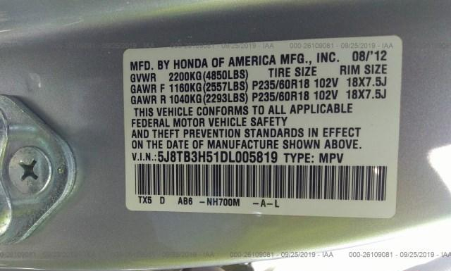 Photo 8 VIN: 5J8TB3H51DL005819 - ACURA RDX 