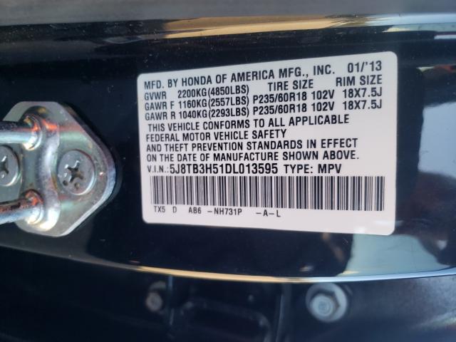 Photo 9 VIN: 5J8TB3H51DL013595 - ACURA RDX TECHNO 