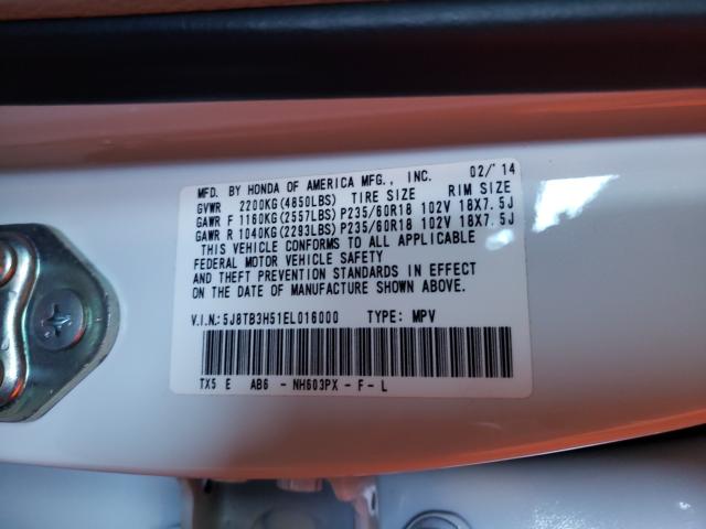 Photo 9 VIN: 5J8TB3H51EL016000 - ACURA RDX TECHNO 