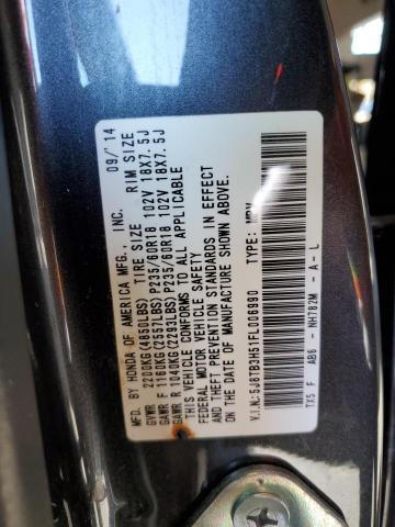 Photo 9 VIN: 5J8TB3H51FL006990 - ACURA RDX TECHNO 