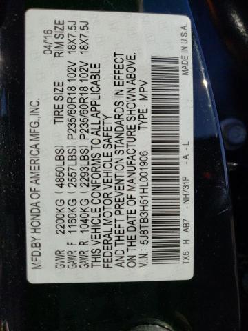 Photo 12 VIN: 5J8TB3H51HL001906 - ACURA RDX TECHNO 