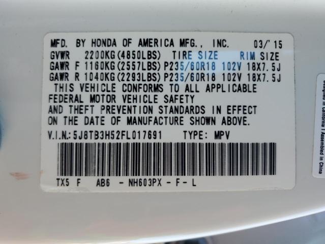 Photo 12 VIN: 5J8TB3H52FL017691 - ACURA RDX 