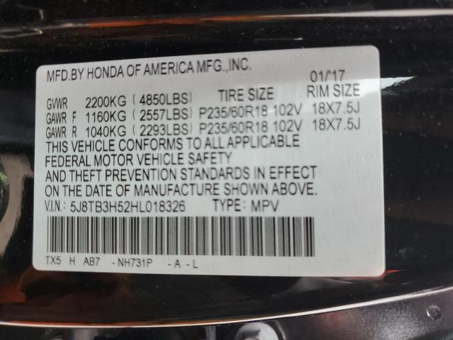 Photo 12 VIN: 5J8TB3H52HL018326 - ACURA RDX TECHNO 