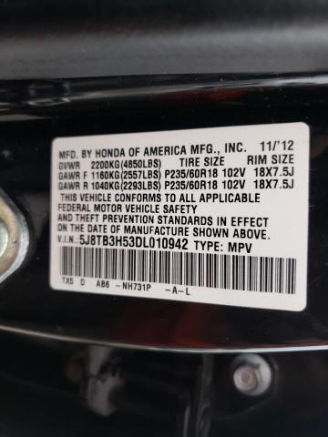 Photo 9 VIN: 5J8TB3H53DL010942 - ACURA RDX TECHNO 