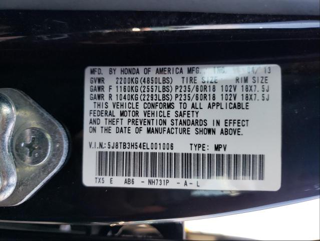 Photo 9 VIN: 5J8TB3H54EL001006 - ACURA RDX TECHNO 