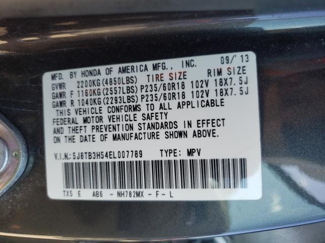 Photo 9 VIN: 5J8TB3H54EL007789 - ACURA RDX TECHNO 