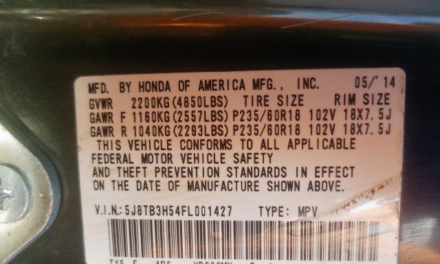 Photo 9 VIN: 5J8TB3H54FL001427 - ACURA RDX 