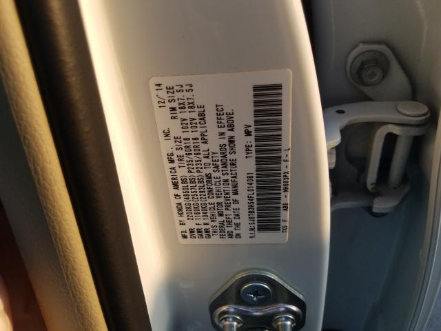 Photo 9 VIN: 5J8TB3H54FL014081 - ACURA RDX TECHNO 