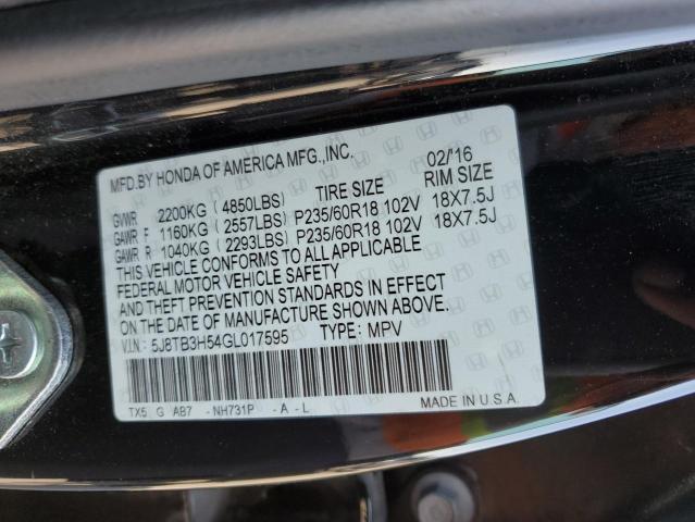 Photo 12 VIN: 5J8TB3H54GL017595 - ACURA RDX 