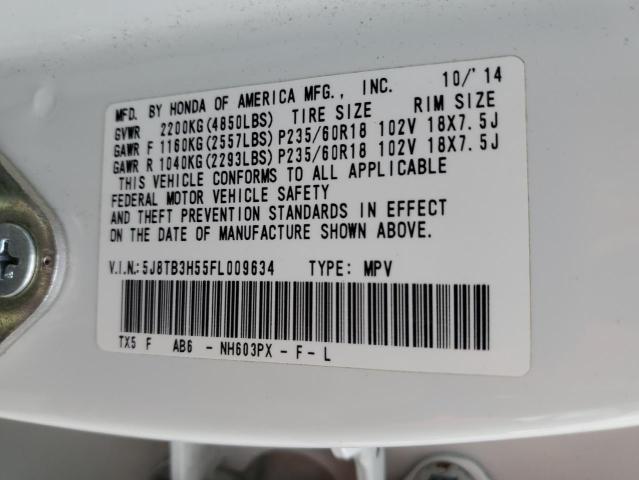 Photo 12 VIN: 5J8TB3H55FL009634 - ACURA RDX TECHNO 