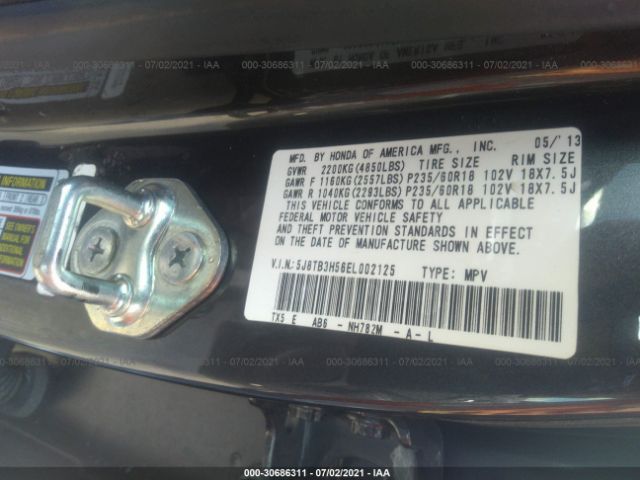 Photo 8 VIN: 5J8TB3H56EL002125 - ACURA RDX 