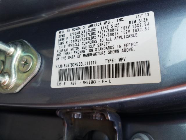 Photo 9 VIN: 5J8TB3H56EL011116 - ACURA RDX TECHNO 