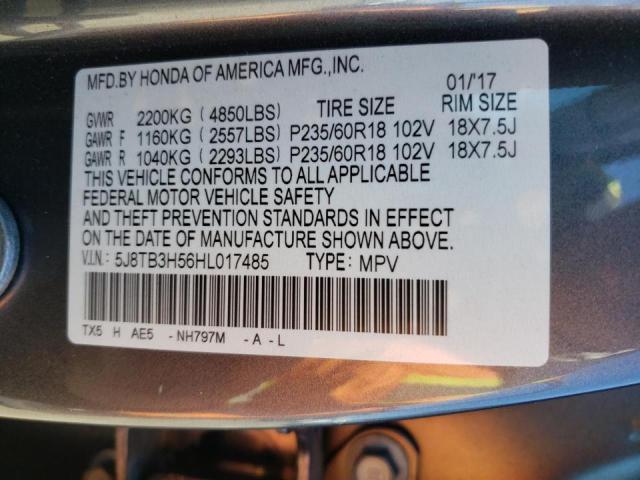 Photo 9 VIN: 5J8TB3H56HL017485 - ACURA RDX TECHNO 