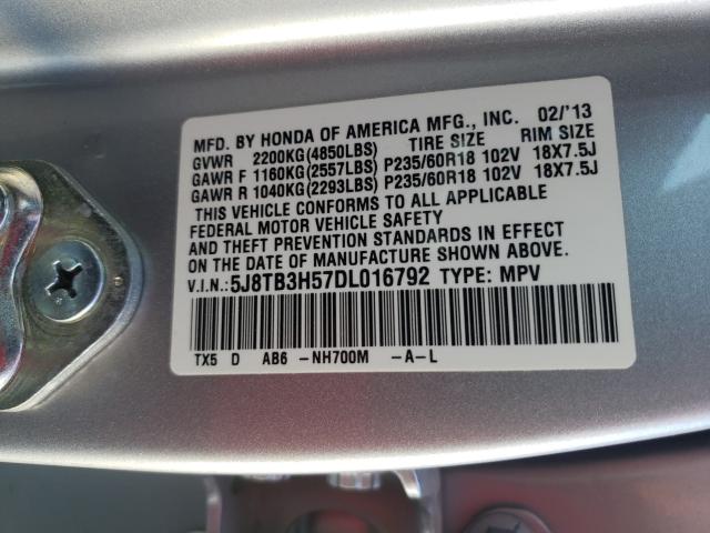 Photo 9 VIN: 5J8TB3H57DL016792 - ACURA RDX TECHNO 