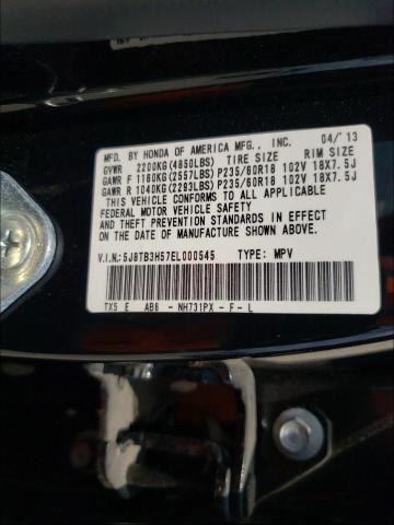 Photo 9 VIN: 5J8TB3H57EL000545 - ACURA RDX TECHNO 