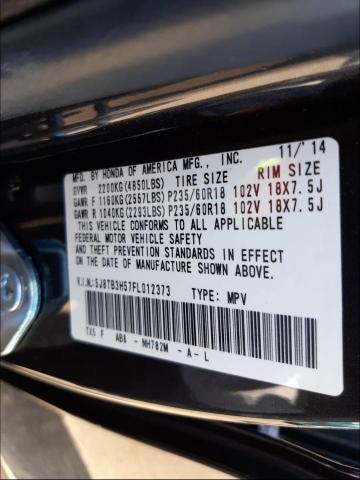 Photo 9 VIN: 5J8TB3H57FL012373 - ACURA RDX TECHNO 