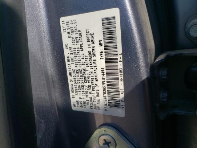 Photo 9 VIN: 5J8TB3H57FL014494 - ACURA RDX TECHNO 