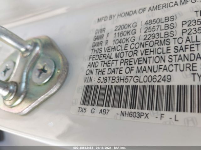 Photo 8 VIN: 5J8TB3H57GL006249 - ACURA RDX 