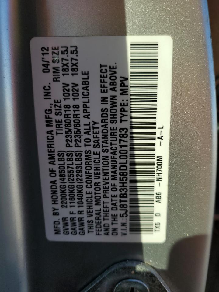 Photo 13 VIN: 5J8TB3H58DL001783 - ACURA RDX 