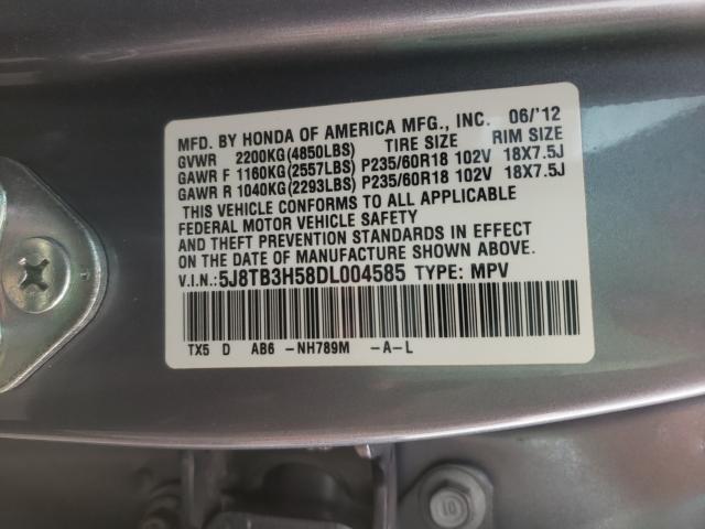 Photo 9 VIN: 5J8TB3H58DL004585 - ACURA RDX TECHNO 