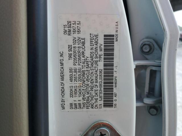 Photo 11 VIN: 5J8TB3H58GL008382 - ACURA RDX TECHNO 