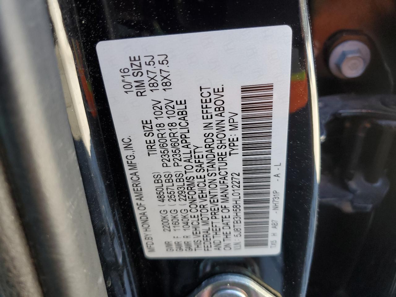 Photo 13 VIN: 5J8TB3H58HL012272 - ACURA RDX 