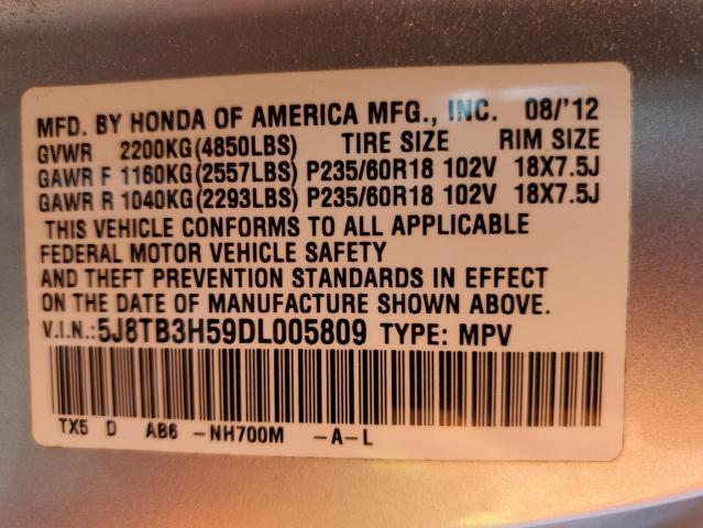 Photo 12 VIN: 5J8TB3H59DL005809 - ACURA RDX TECHNO 