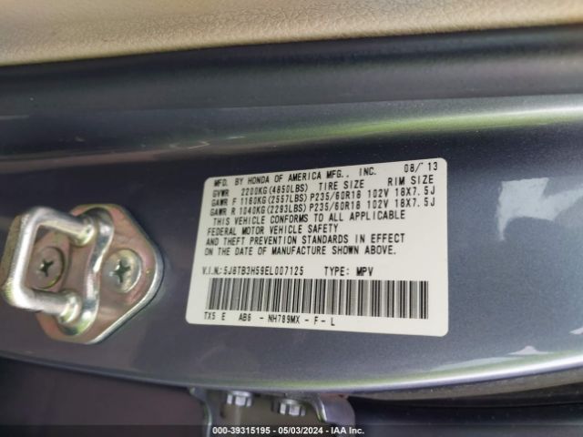 Photo 8 VIN: 5J8TB3H59EL007125 - ACURA RDX 