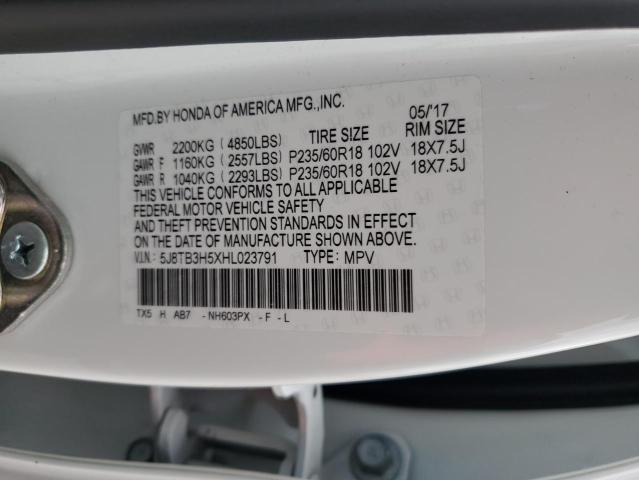 Photo 13 VIN: 5J8TB3H5XHL023791 - ACURA RDX TECHNO 