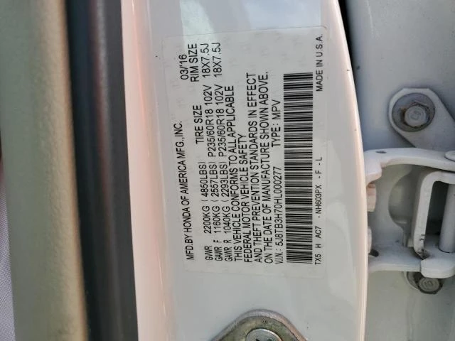 Photo 12 VIN: 5J8TB3H70HL000277 - ACURA RDX ADVANC 