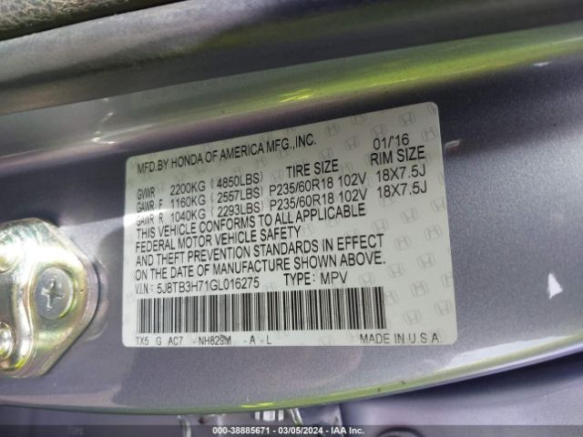 Photo 8 VIN: 5J8TB3H71GL016275 - ACURA RDX 