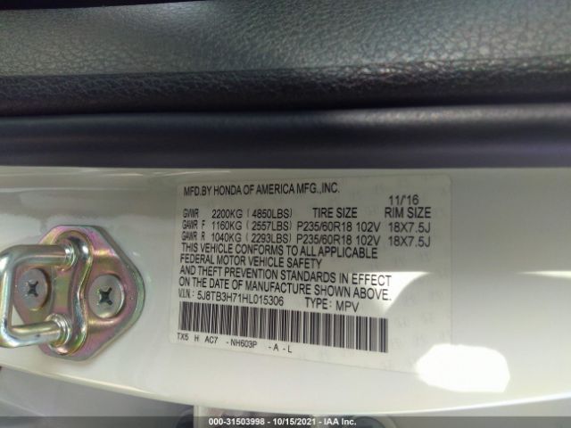 Photo 8 VIN: 5J8TB3H71HL015306 - ACURA RDX 