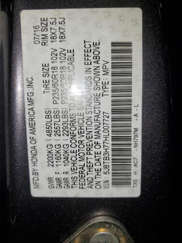 Photo 12 VIN: 5J8TB3H77HL007727 - ACURA RDX ADVANC 