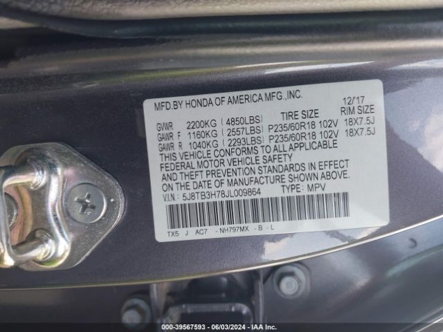 Photo 8 VIN: 5J8TB3H78JL009864 - ACURA RDX 