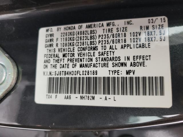 Photo 9 VIN: 5J8TB4H30FL028189 - ACURA RDX 