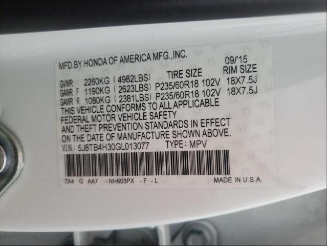 Photo 9 VIN: 5J8TB4H30GL013077 - ACURA RDX 