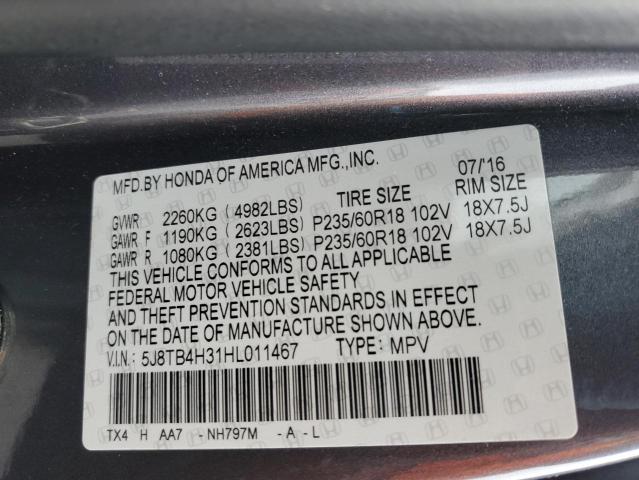 Photo 12 VIN: 5J8TB4H31HL011467 - ACURA RDX 